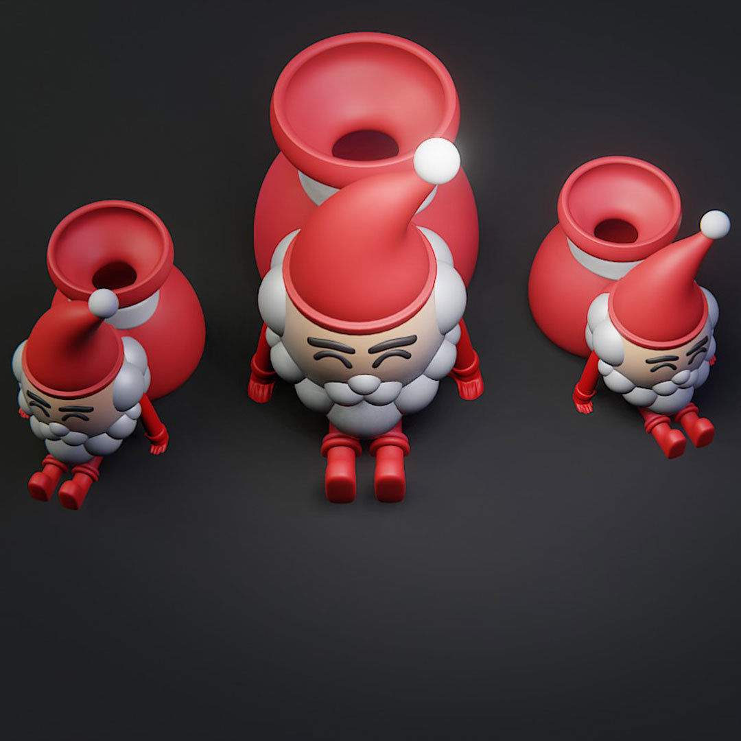 CUTE SANTA CLAUS MULTIPURPOSE HOLDER 3D print model_1