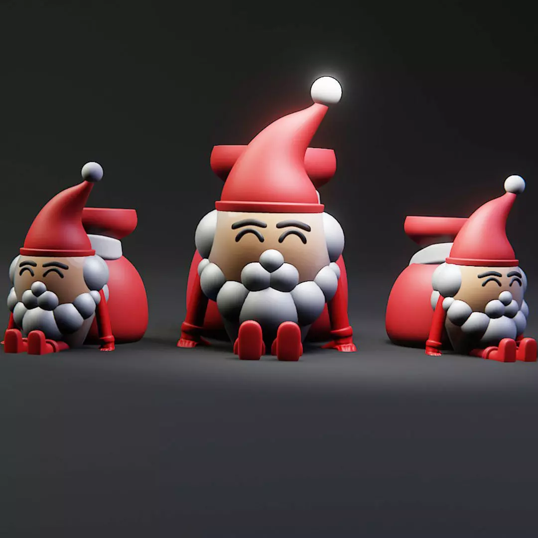 CUTE SANTA CLAUS MULTIPURPOSE HOLDER 3D print model_0