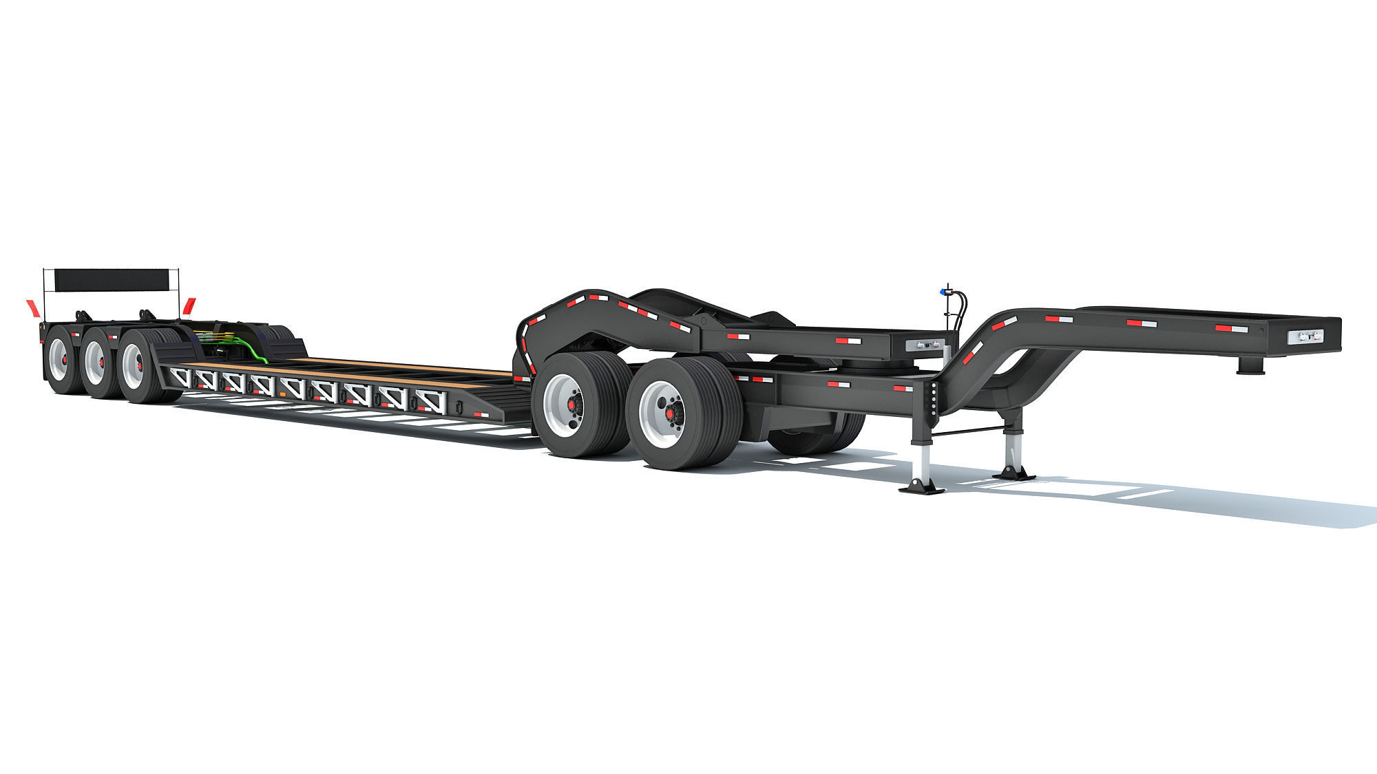 Low Loader Platform Trailer 3D model_6