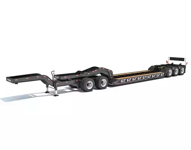 Low Loader Platform Trailer 3D model