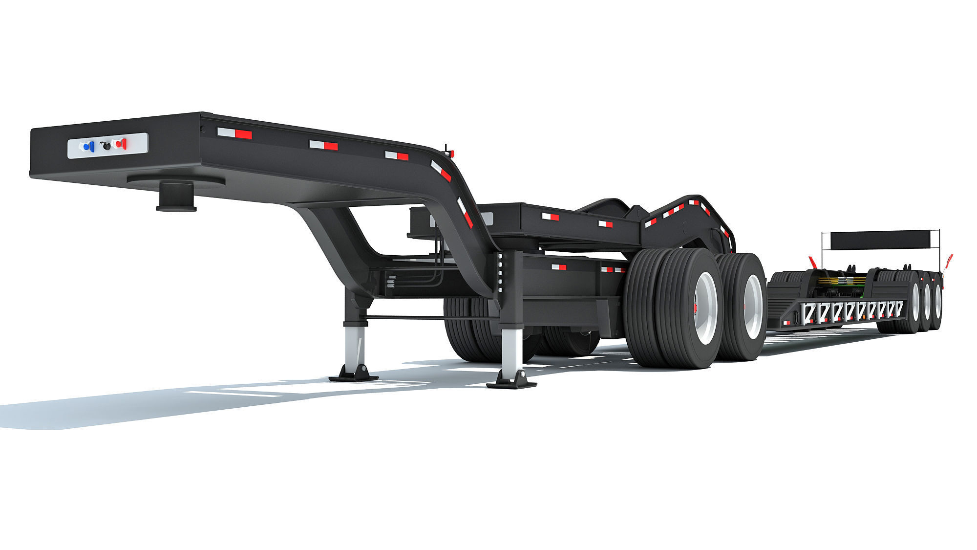 Low Loader Platform Trailer 3D model_10
