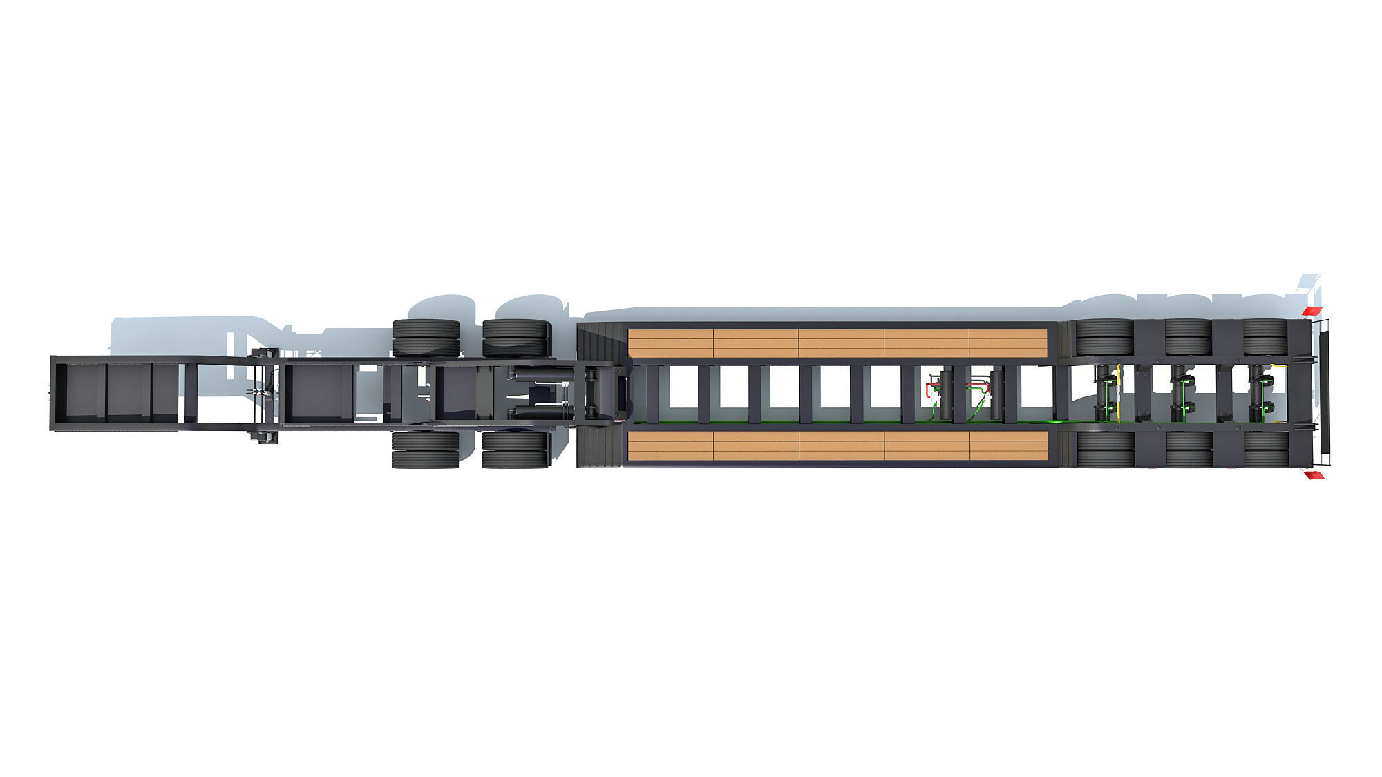 Low Loader Platform Trailer 3D model_7