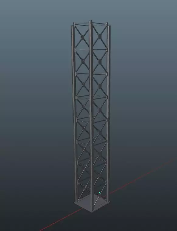 Lift Frame Low-poly 3D model_0
