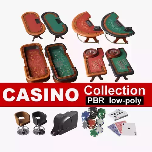 Casino Collection 3D  Low-poly 3D model