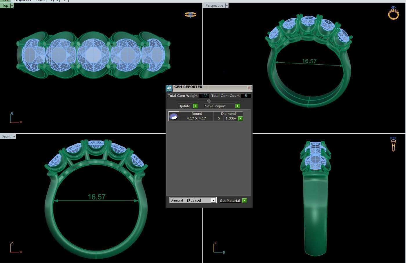 Rings 16 3D print model_1