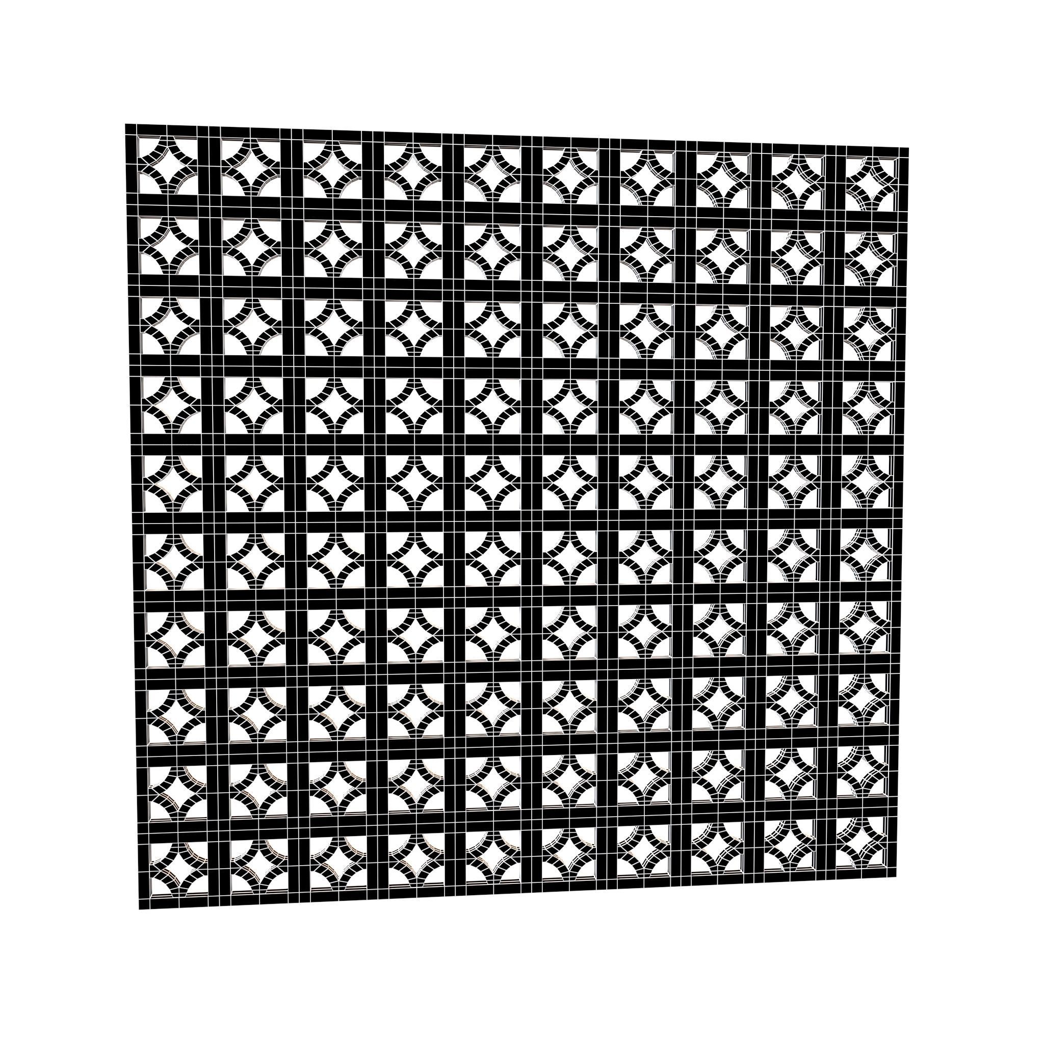 Breeze Block Wall V1 004 Low-poly 3D model_4