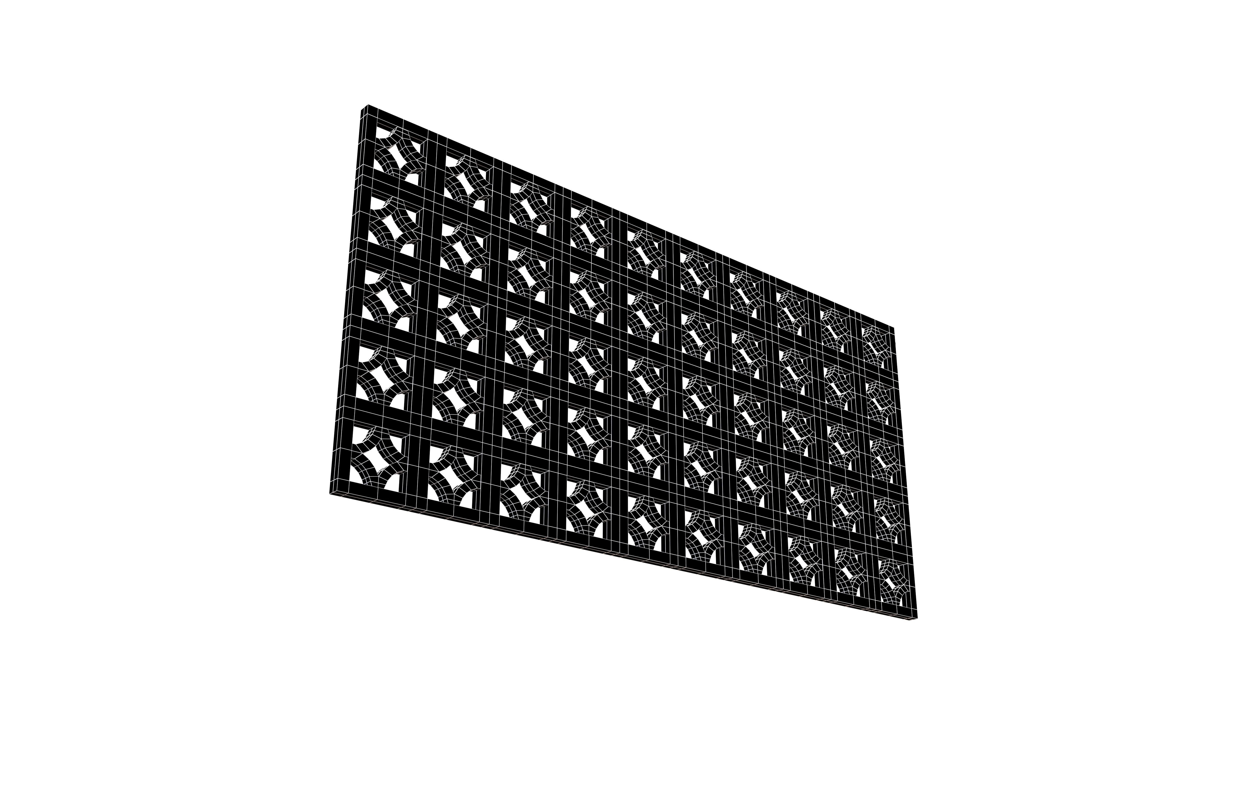 Breeze Block Wall V2 001 Low-poly 3D model_6