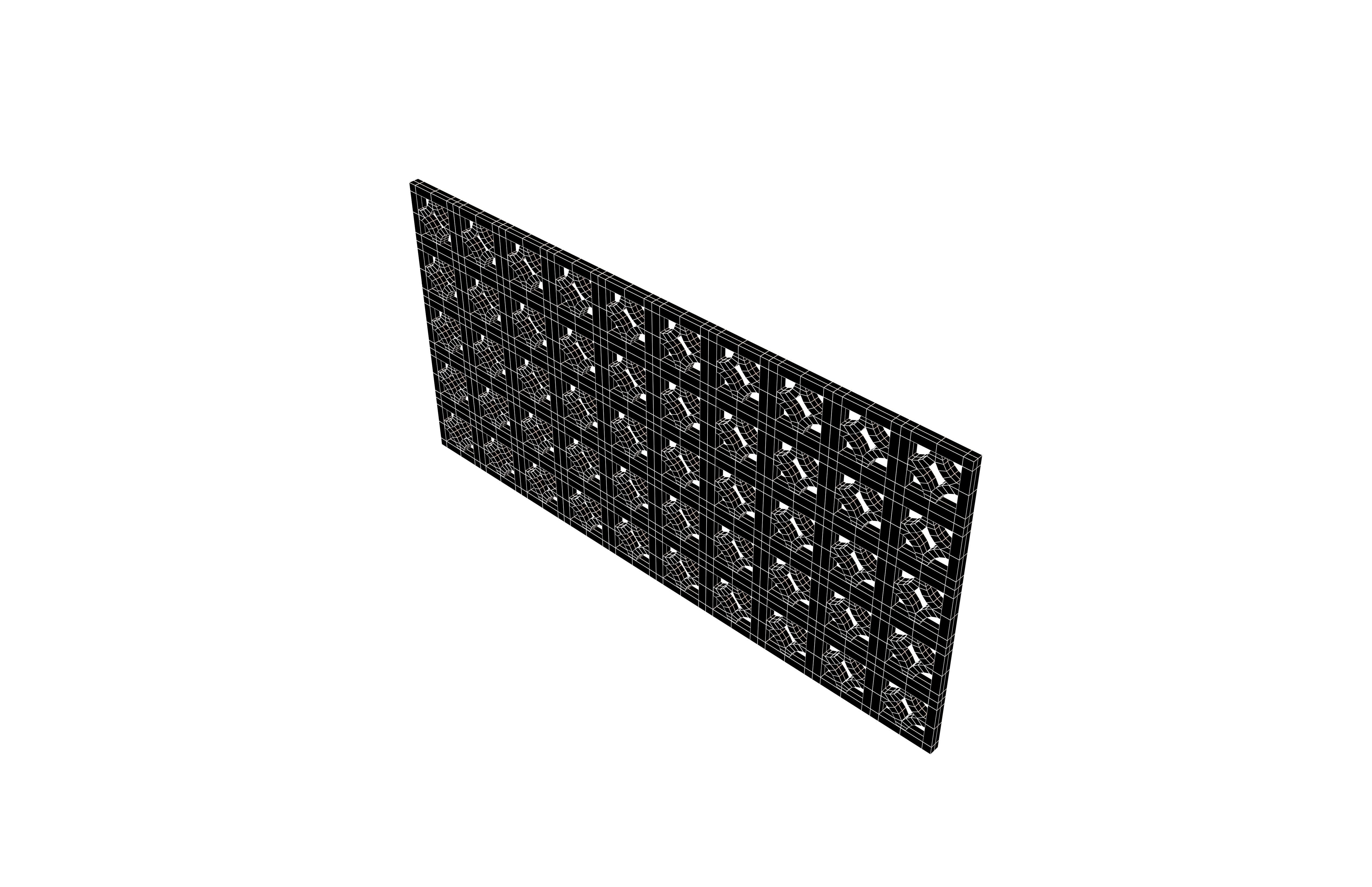 Breeze Block Wall V2 001 Low-poly 3D model_5