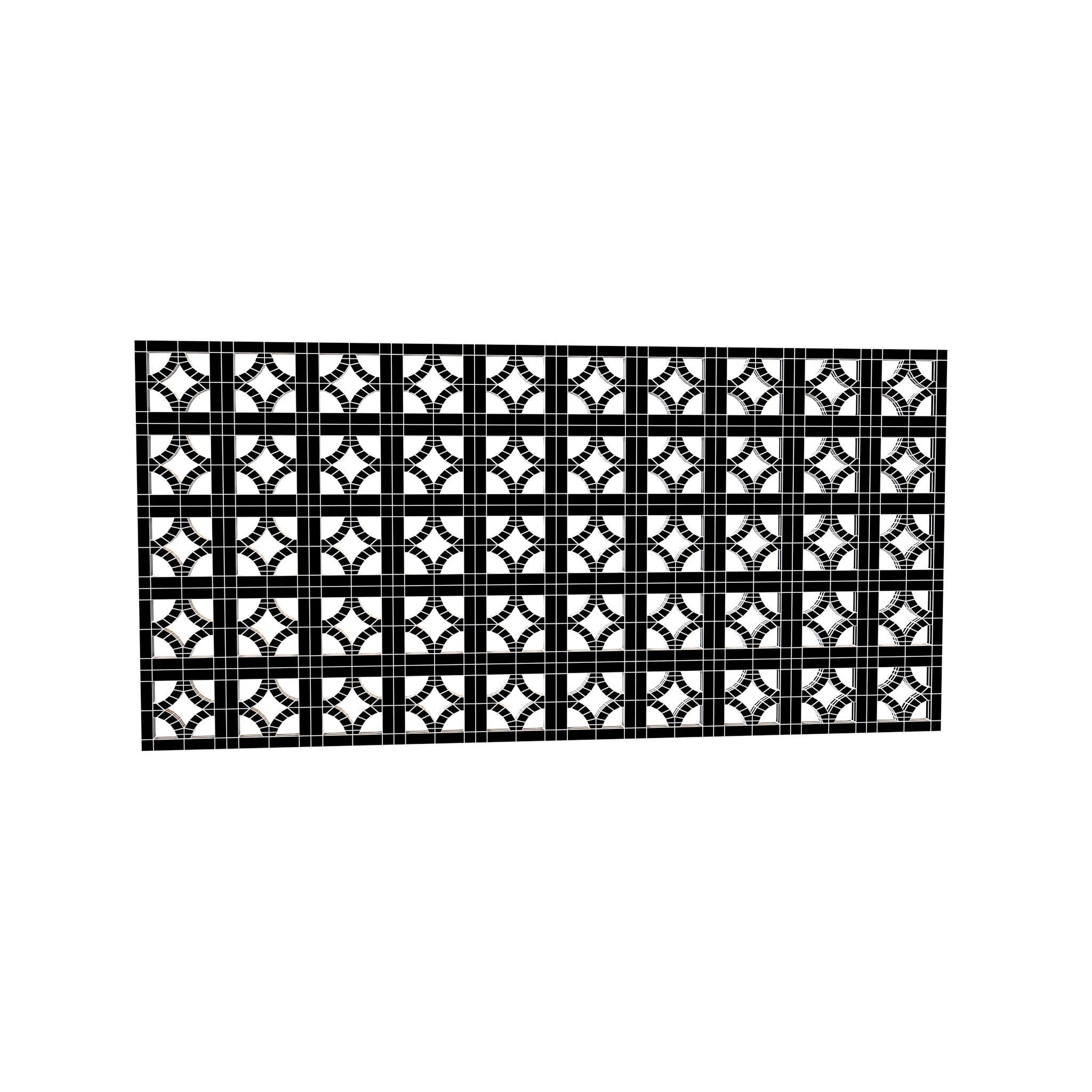 Breeze Block Wall V2 001 Low-poly 3D model_7