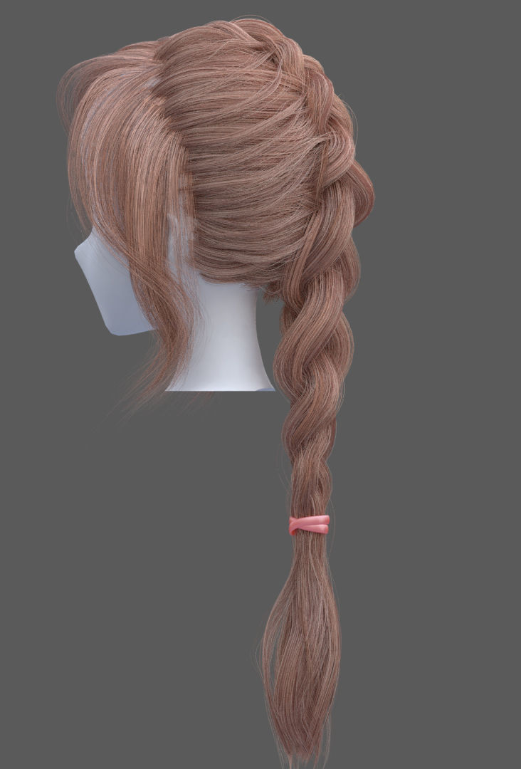 Dutch Braid 3D model_4