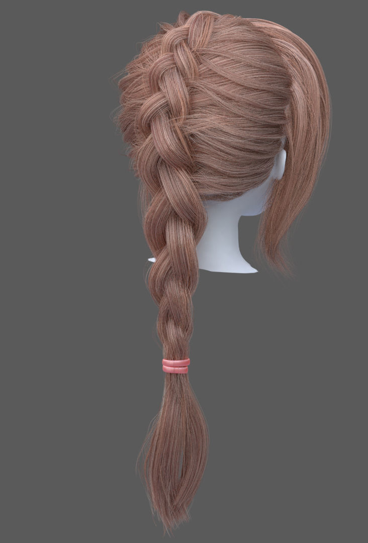 Dutch Braid 3D model_1