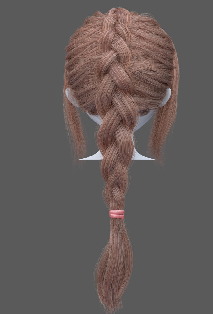Dutch Braid 3D model_5