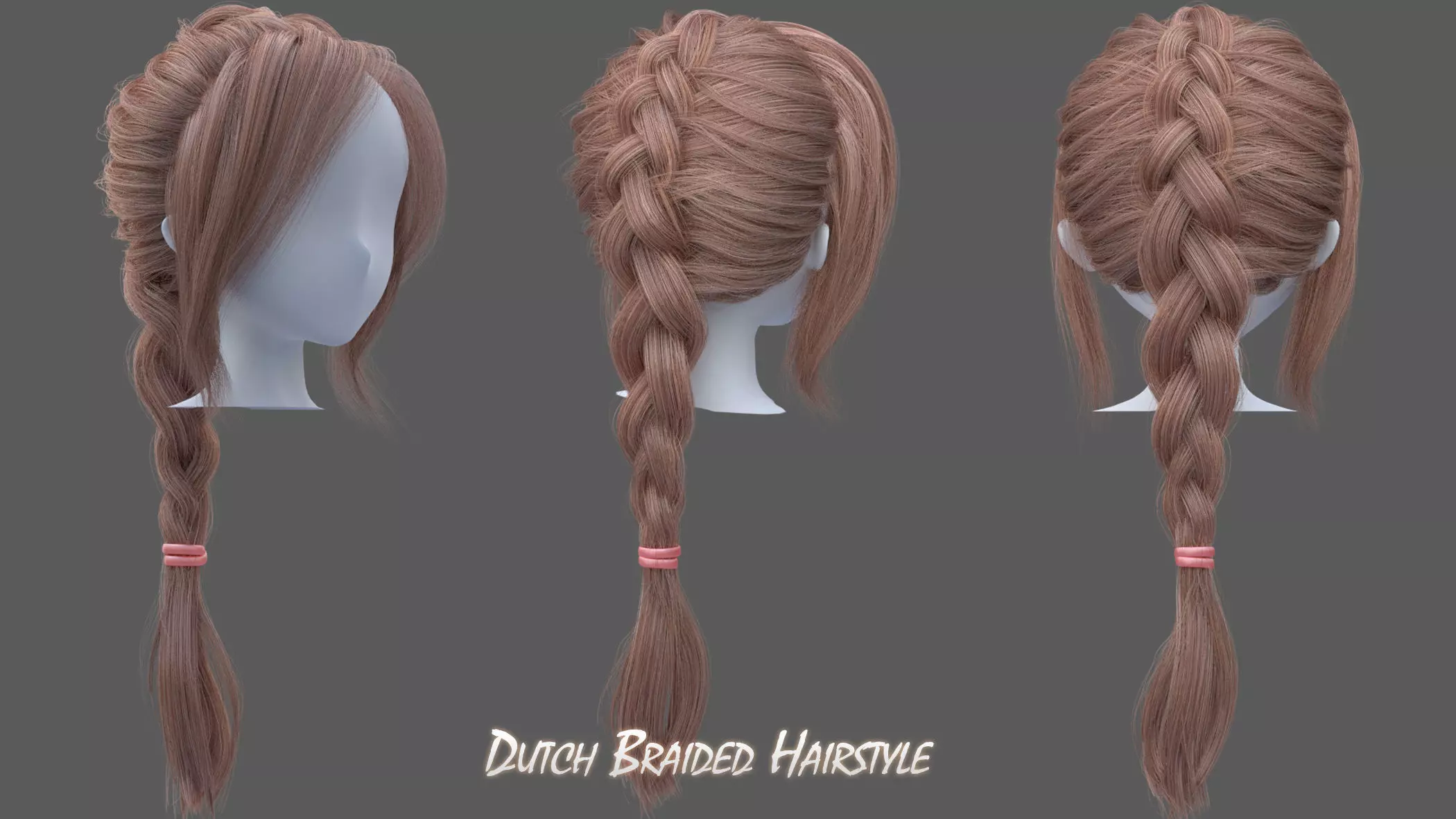 Dutch Braid 3D model_0