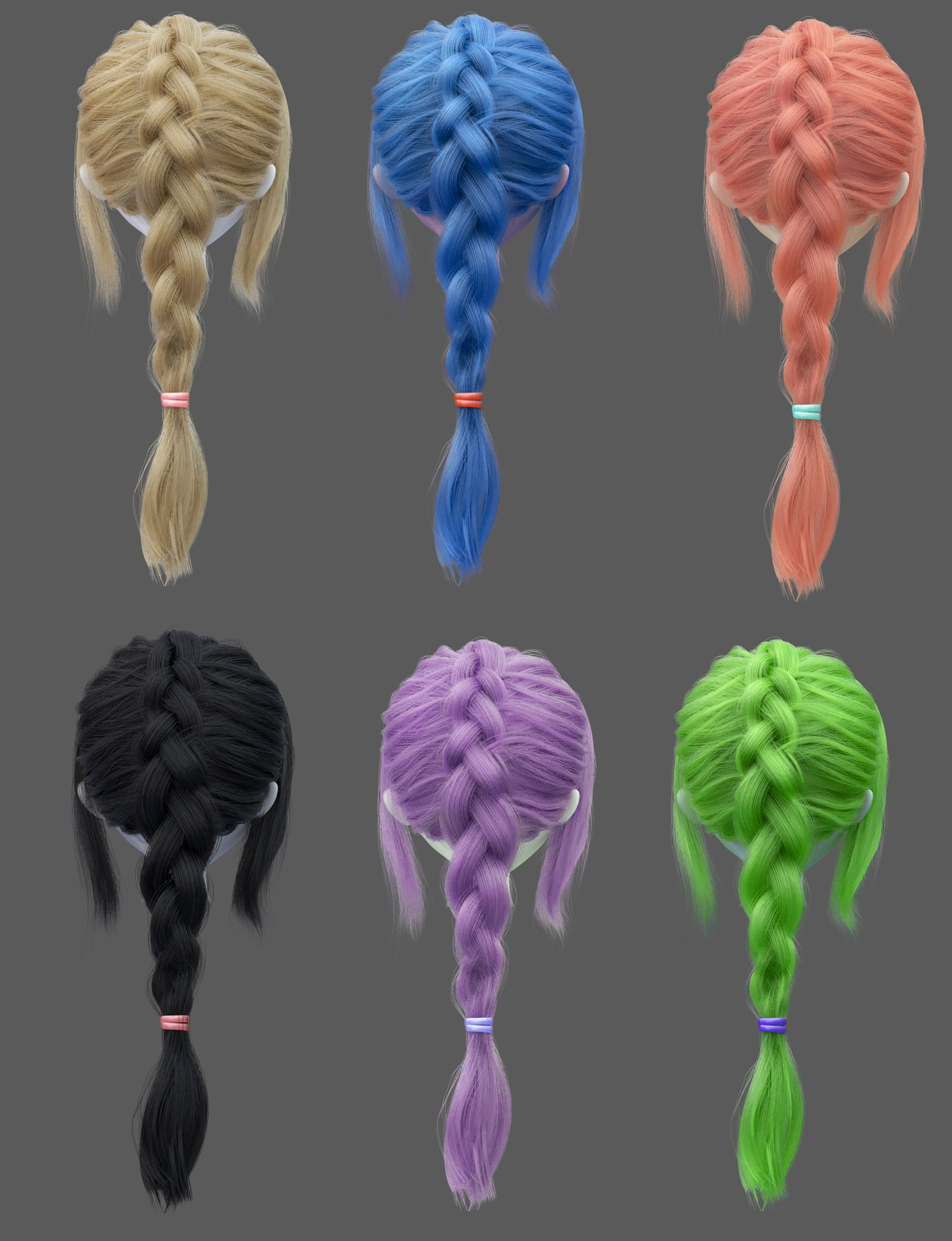 Dutch Braid 3D model_6