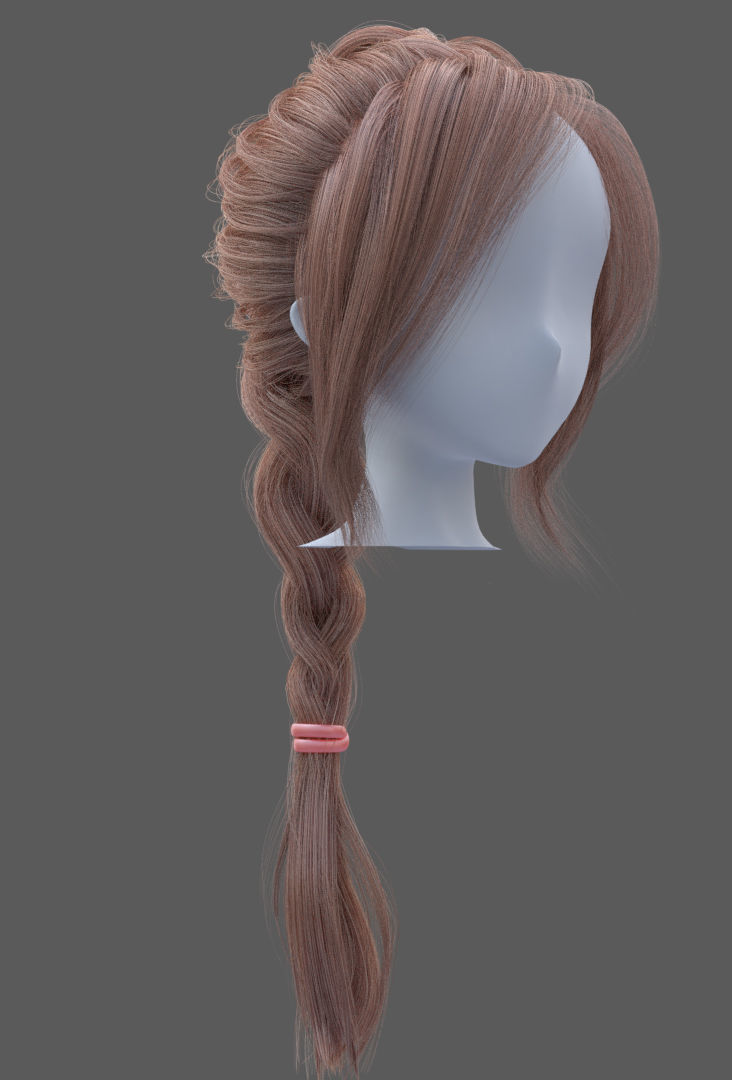 Dutch Braid 3D model_3