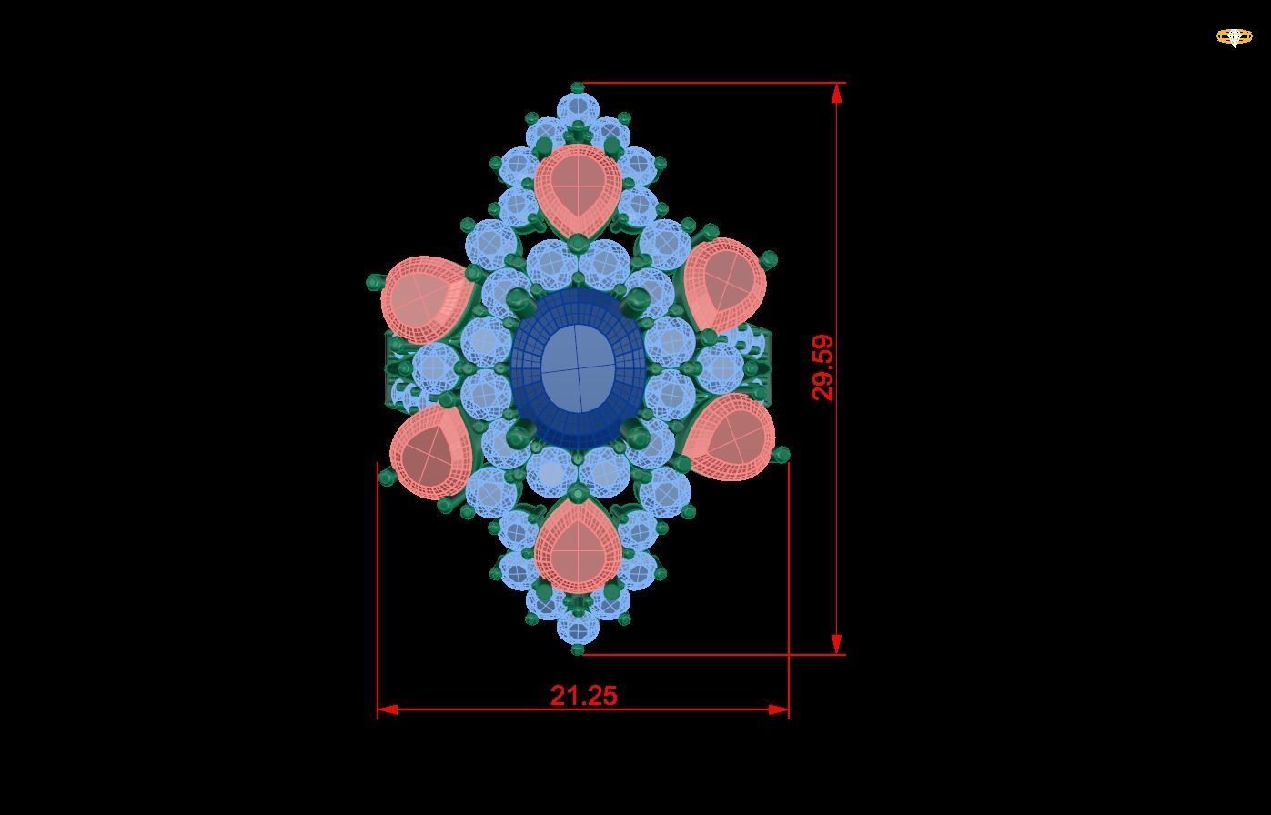 Rings 30 3D print model_1