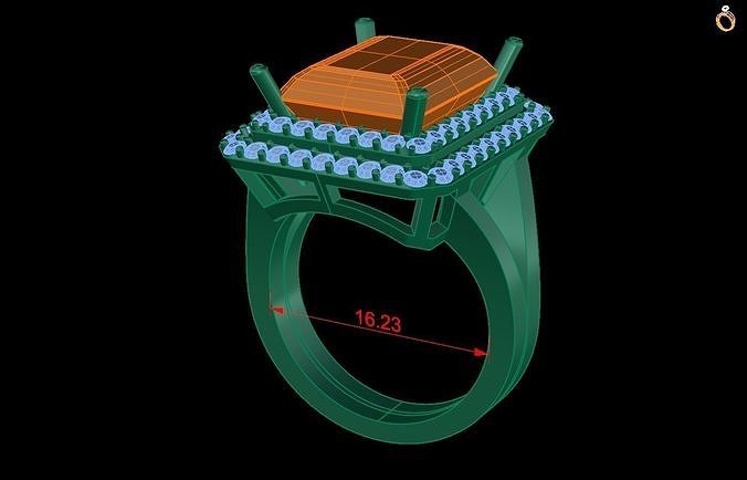 Rings 34 3D print model