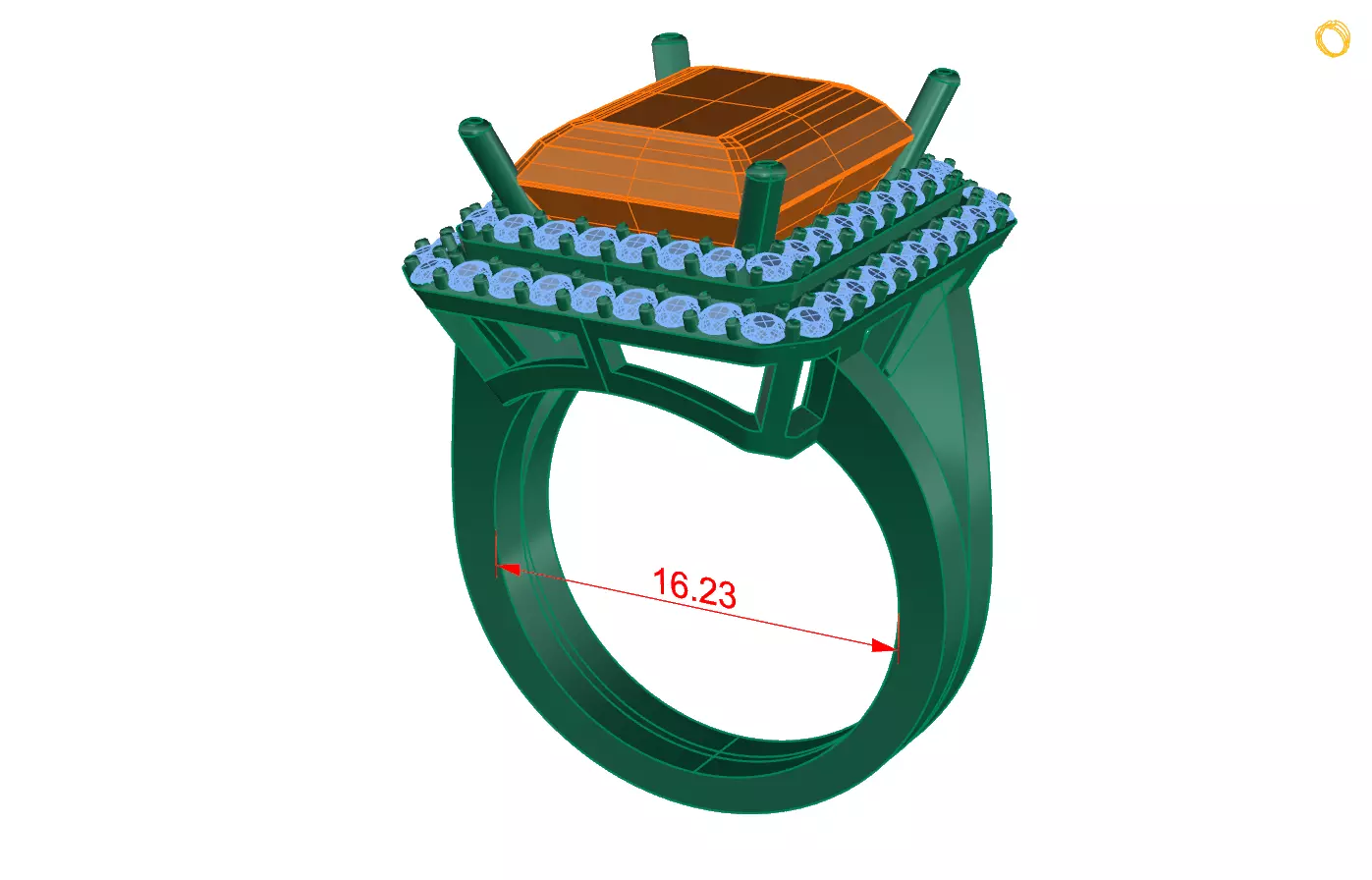 Rings 34 3D print model_0