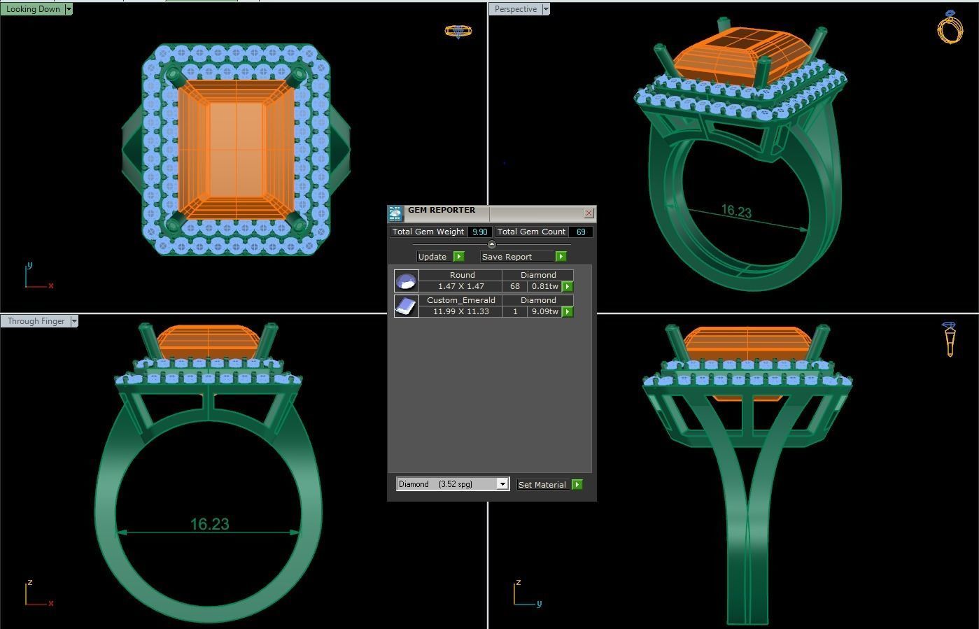 Rings 34 3D print model_1
