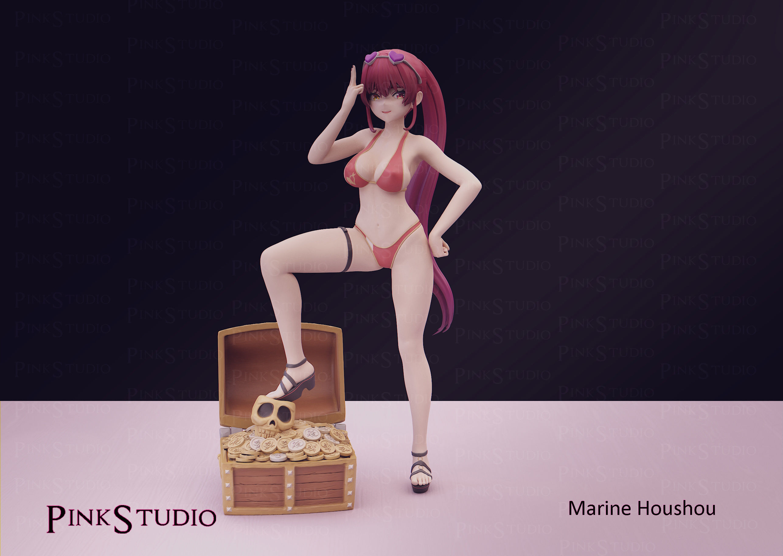 Hololive - Marine Houshou 3D print model_2