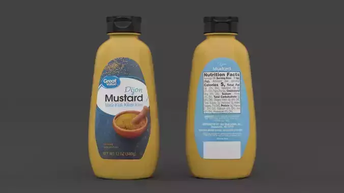 Mustard Bottle 3D model