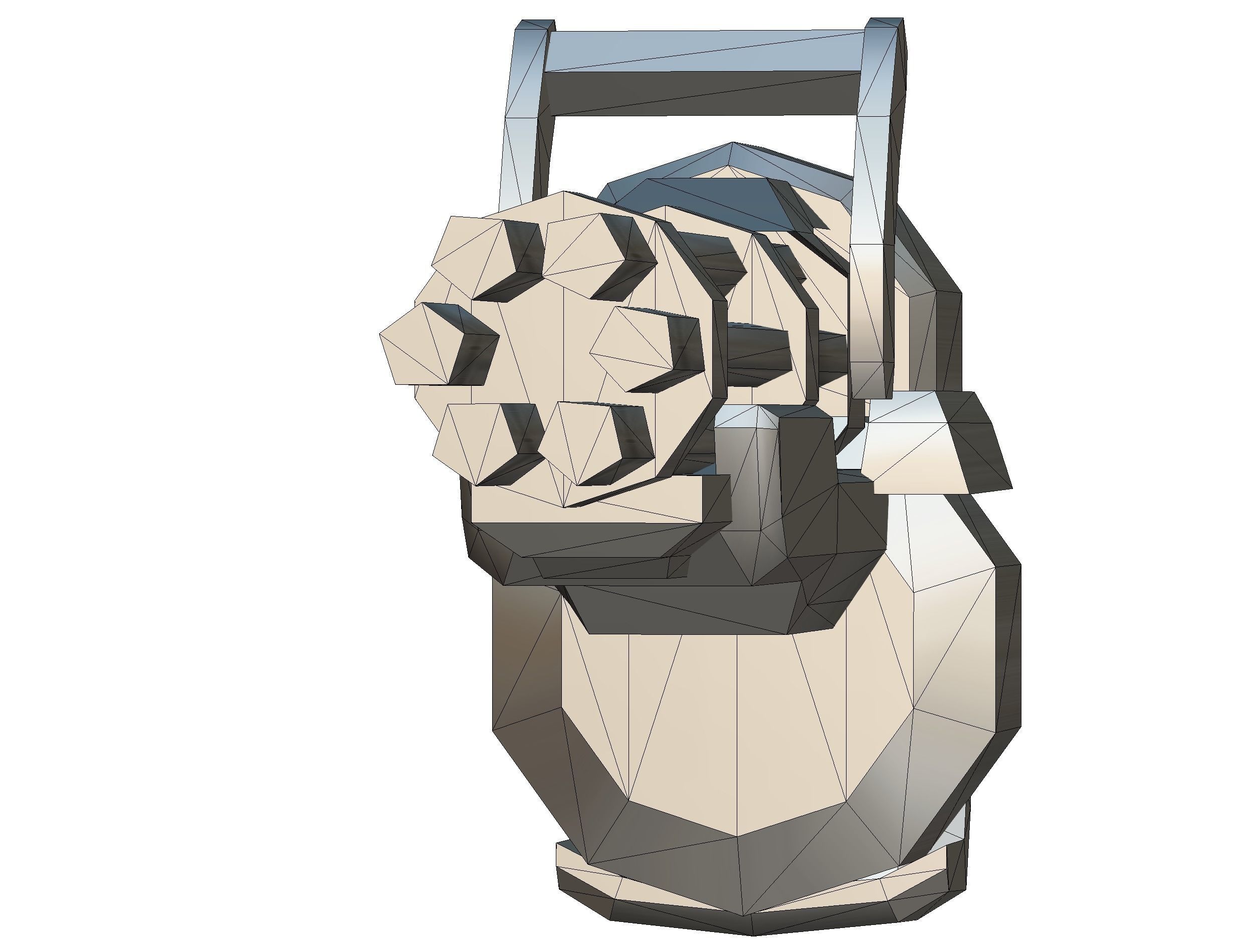 LowPoly Sci-Fi Cartoon Assalut Heavy Machine Gun Low-poly 3D model_11