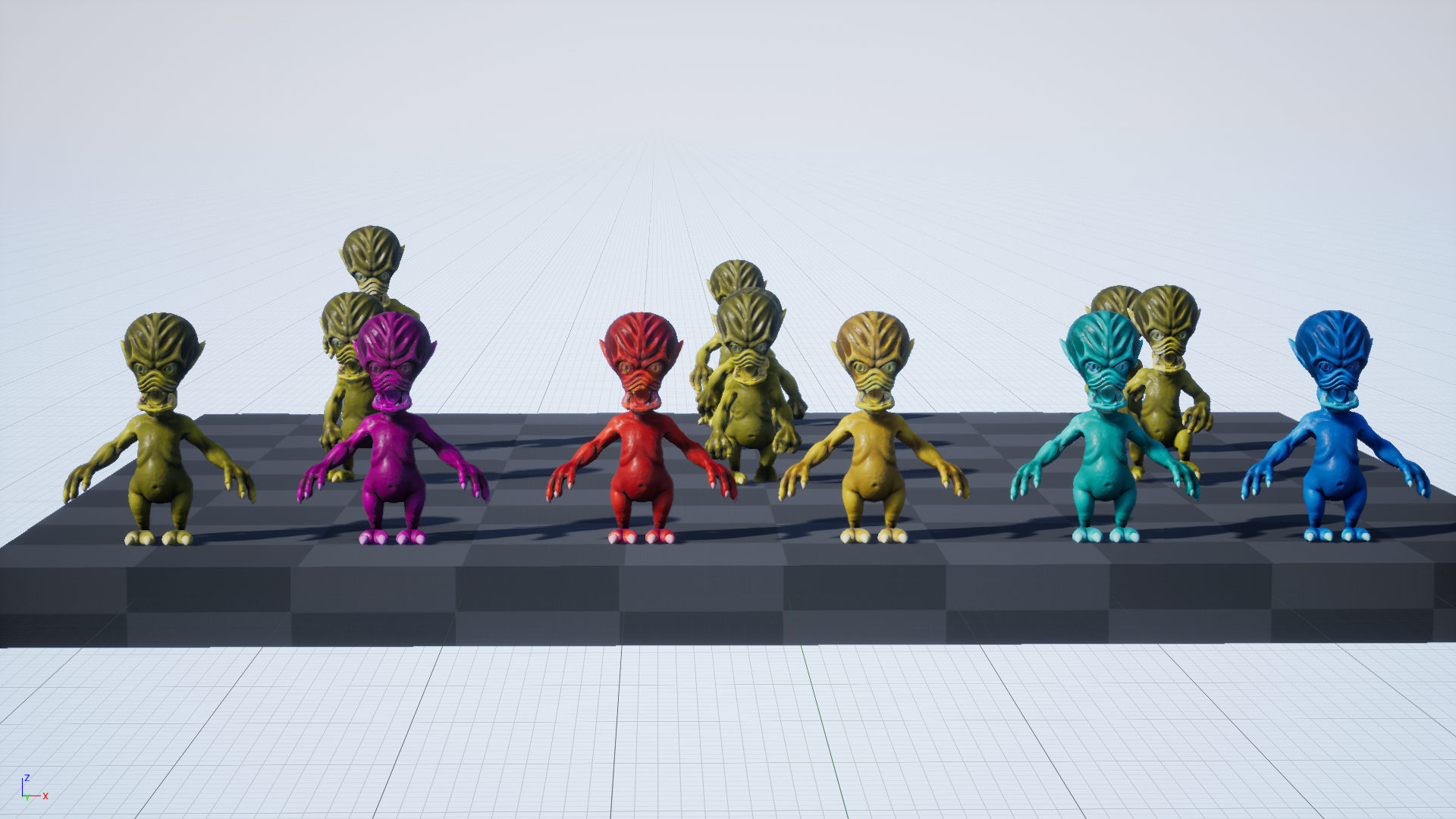 Scary alien Low-poly 3D model_15
