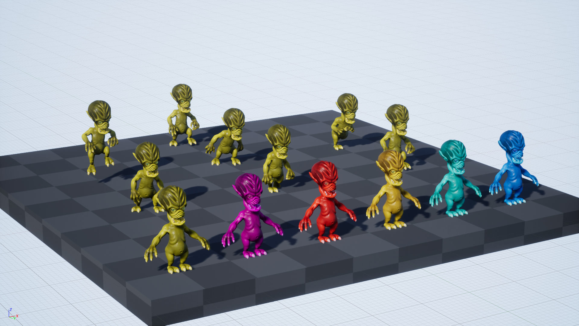 Scary alien Low-poly 3D model_8