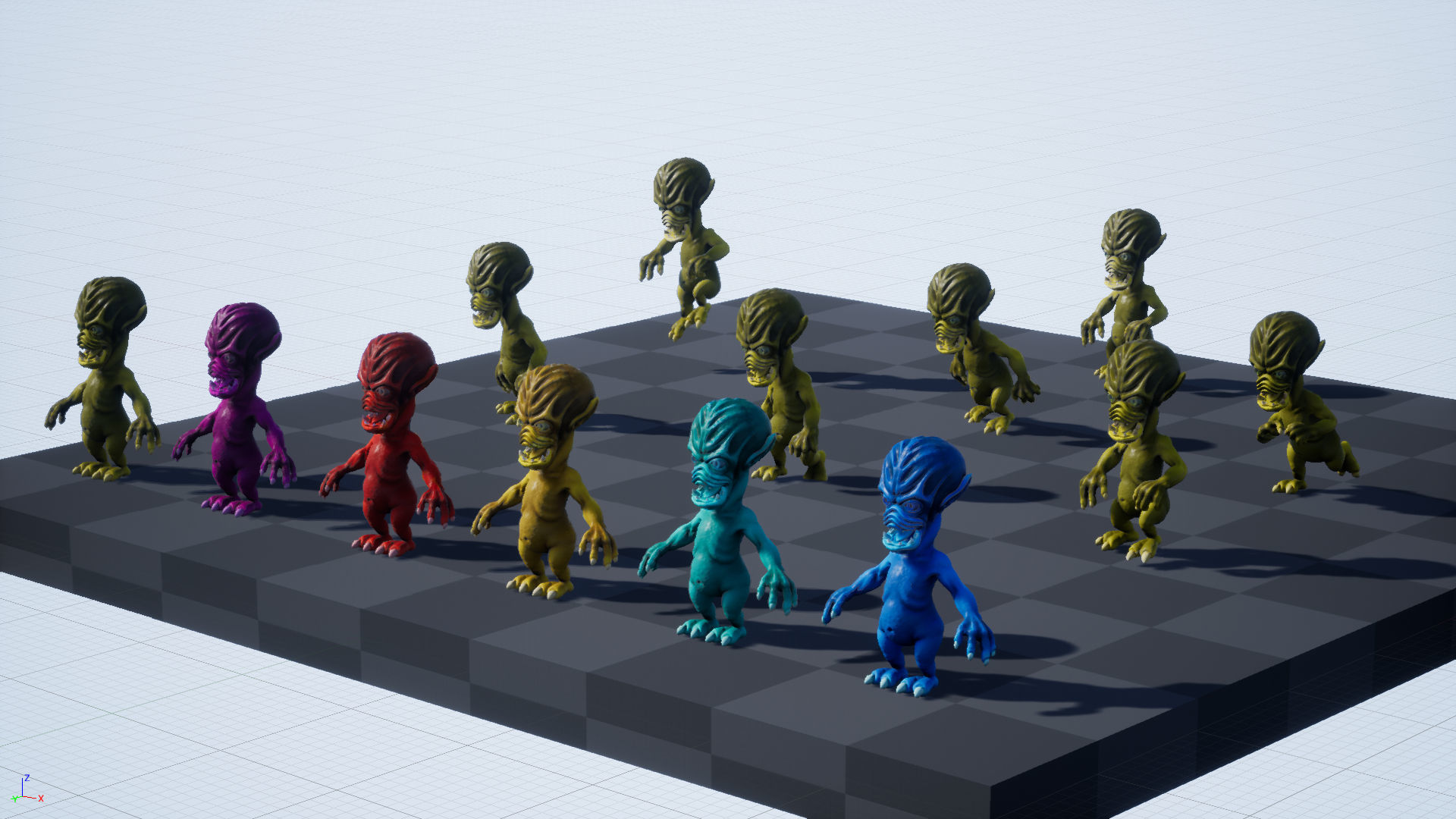 Scary alien Low-poly 3D model_14