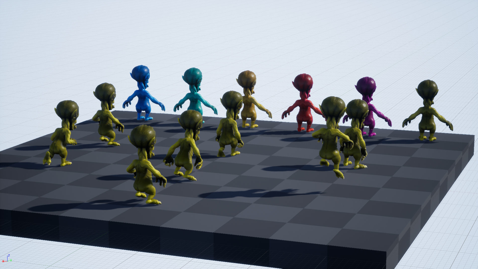 Scary alien Low-poly 3D model_11