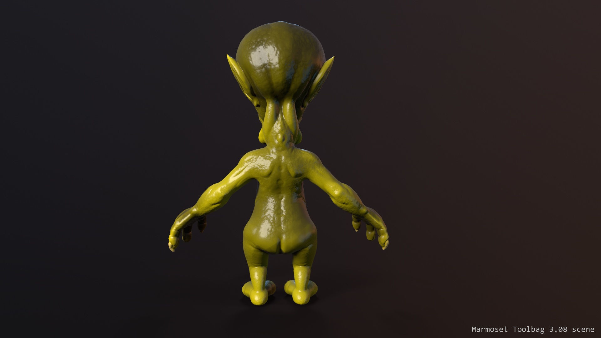 Scary alien Low-poly 3D model_24