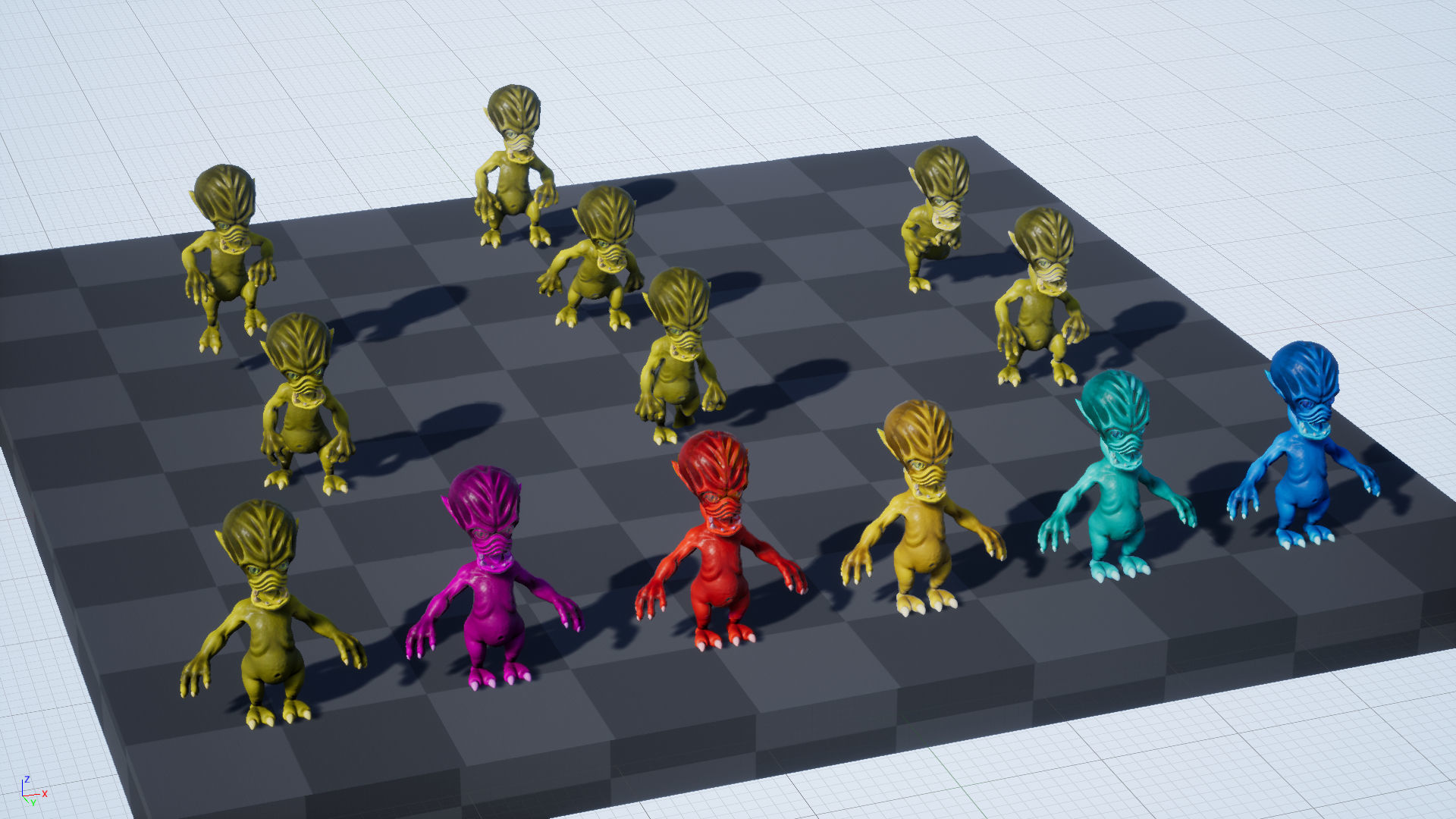 Scary alien Low-poly 3D model_20
