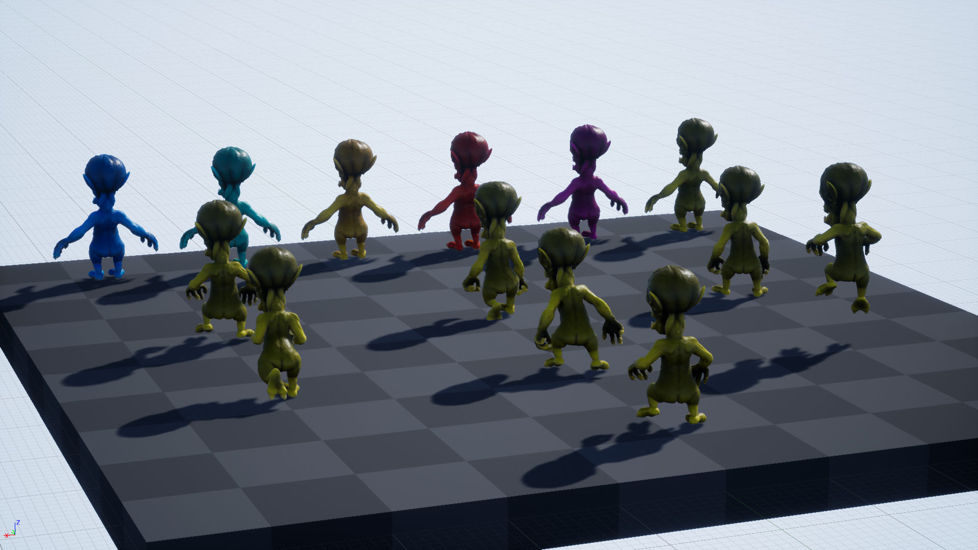 Scary alien Low-poly 3D model_12