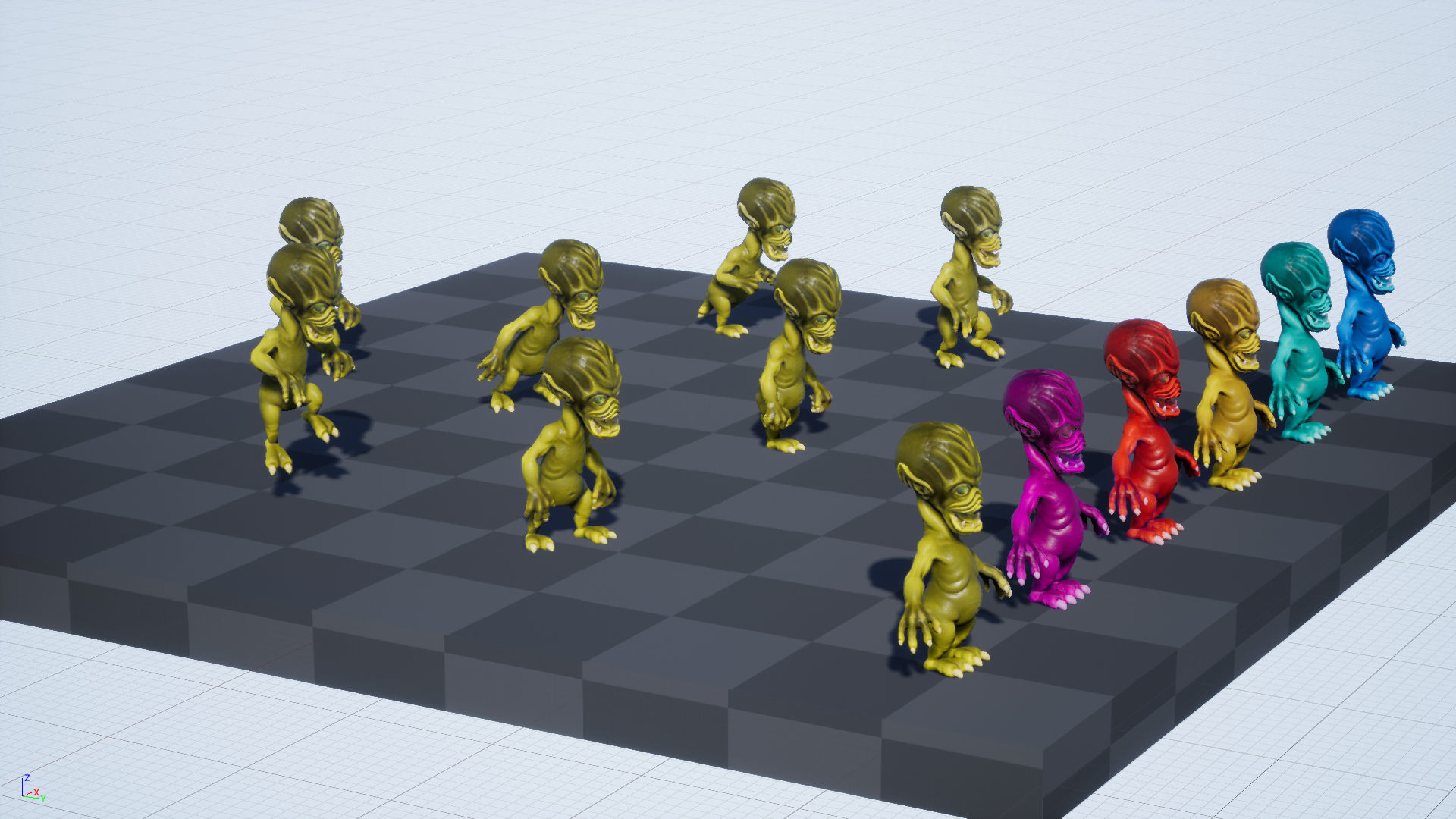 Scary alien Low-poly 3D model_9