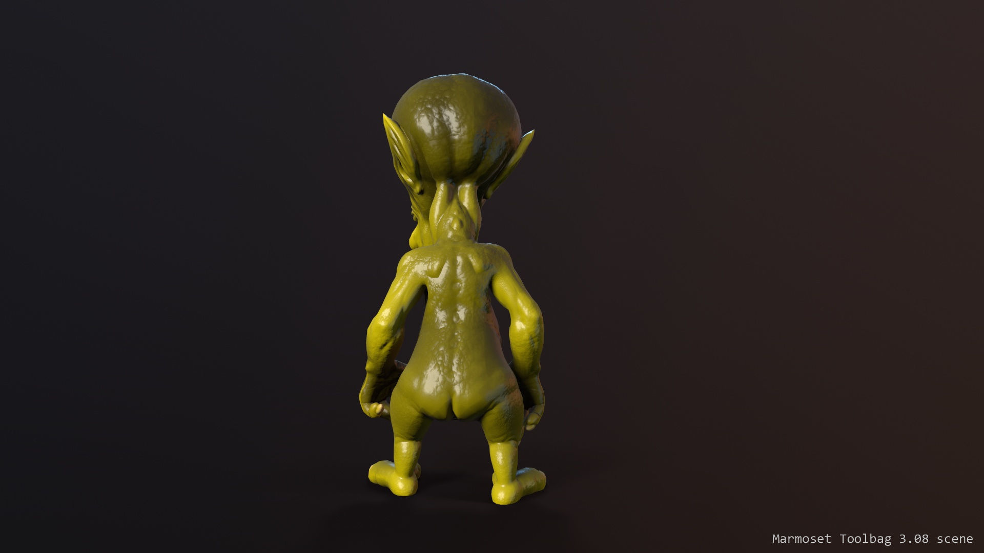 Scary alien Low-poly 3D model_6