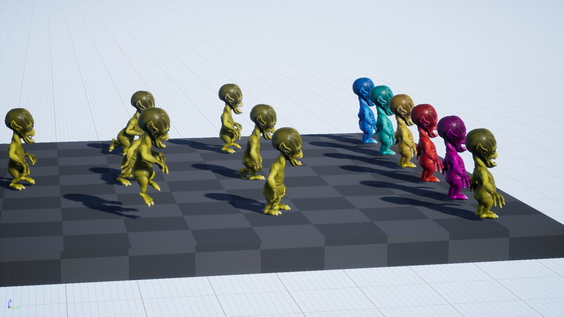 Scary alien Low-poly 3D model_10