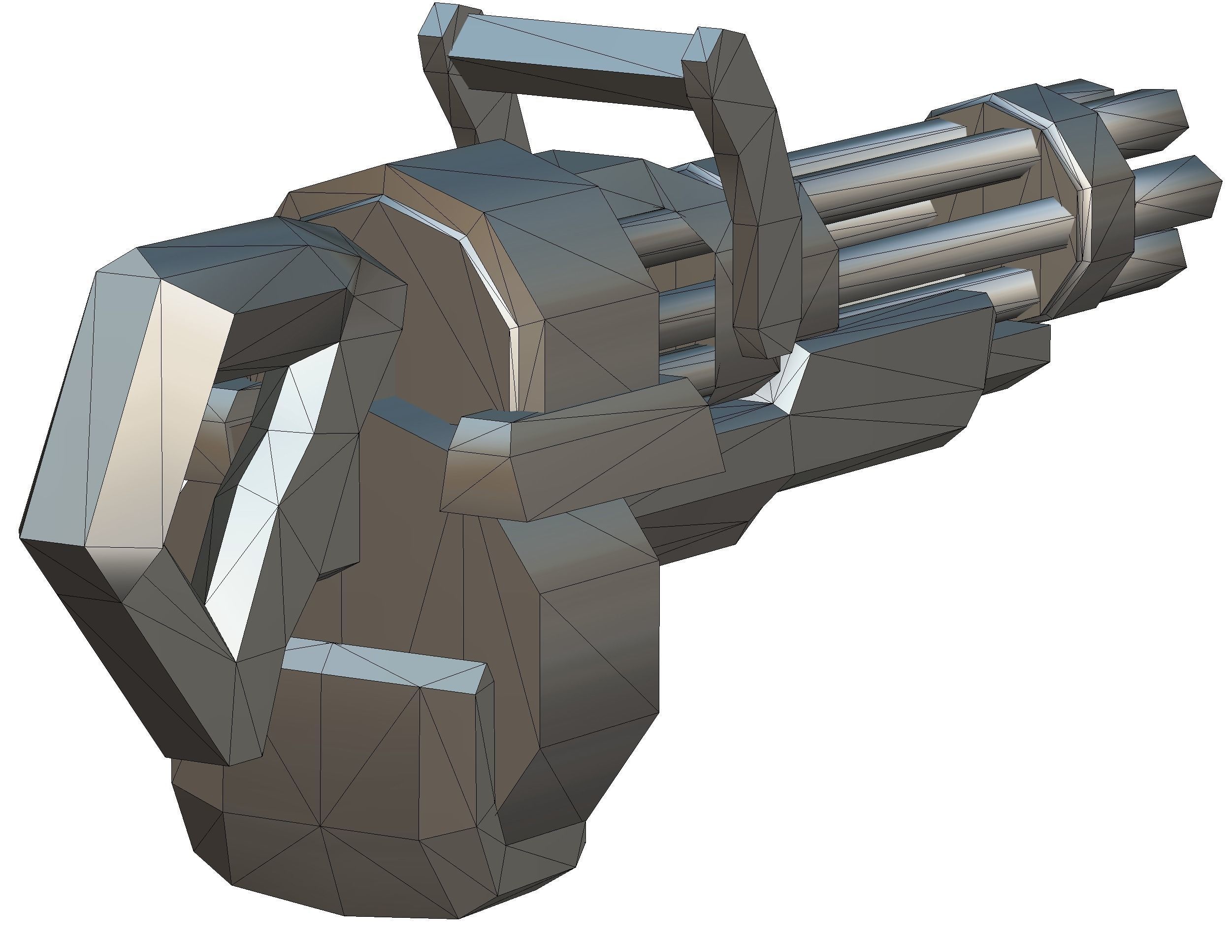 LowPoly Sci-FiCartoon Weapons Union Set Low-poly 3D model_62