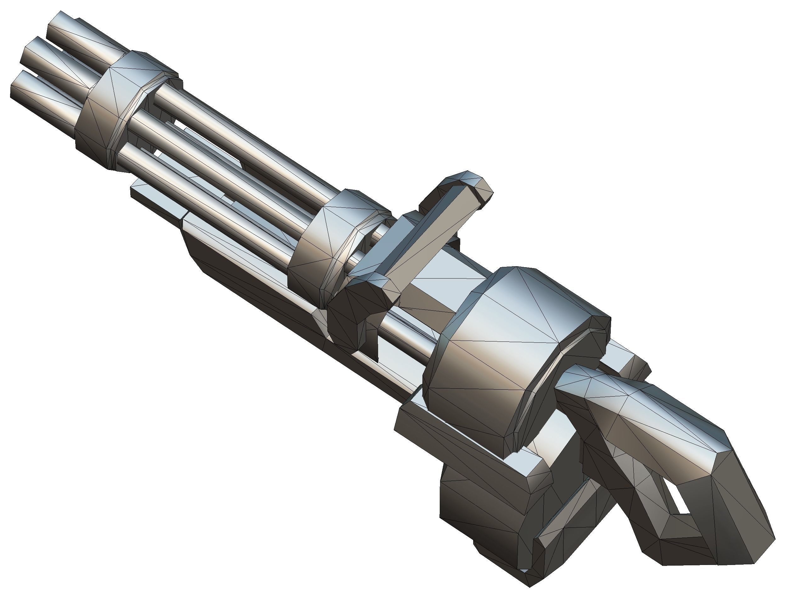 LowPoly Sci-FiCartoon Weapons Union Set Low-poly 3D model_74