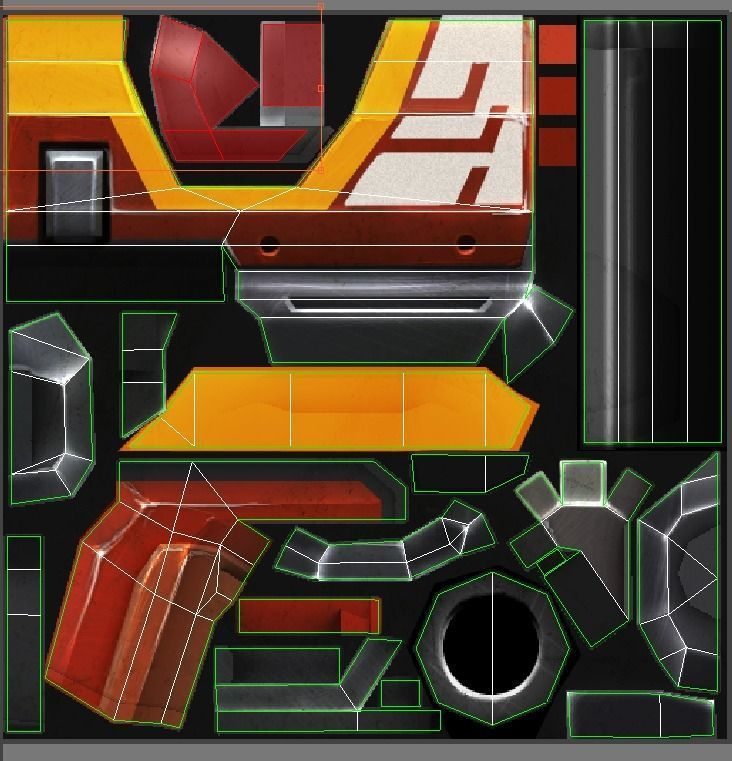 LowPoly Sci-FiCartoon Weapons Union Set Low-poly 3D model_19