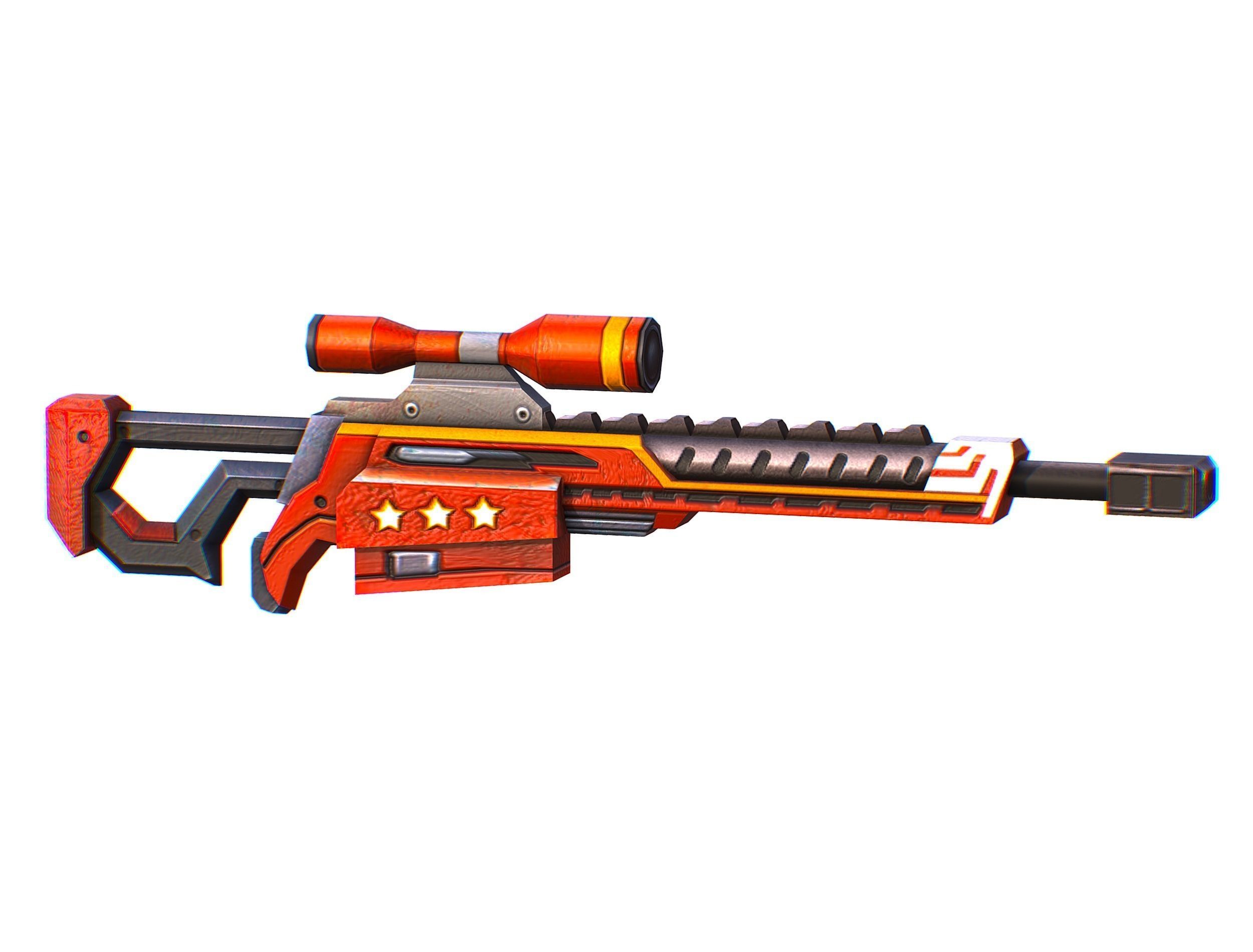 LowPoly Sci-FiCartoon Weapons Union Set Low-poly 3D model_46