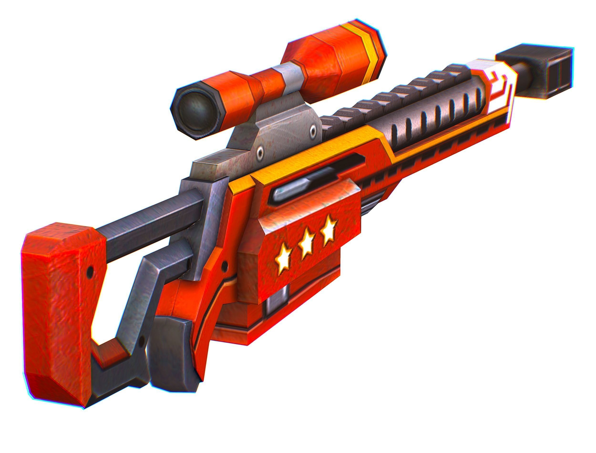 LowPoly Sci-FiCartoon Weapons Union Set Low-poly 3D model_51