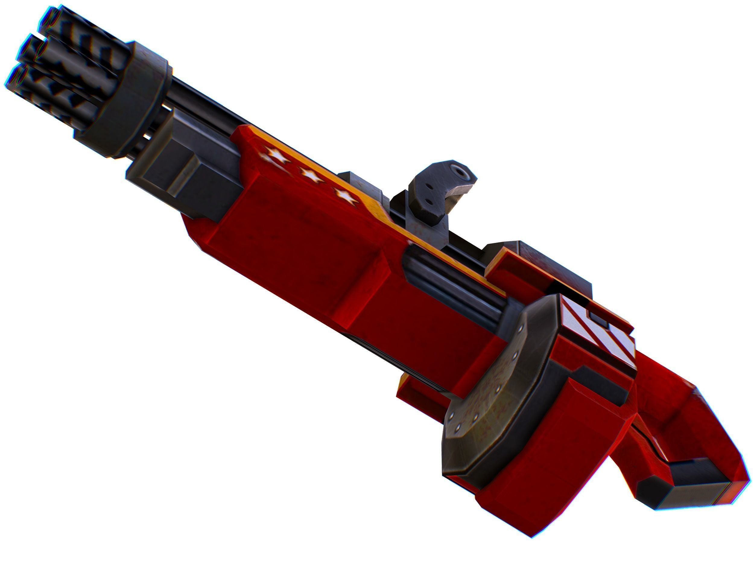 LowPoly Sci-FiCartoon Weapons Union Set Low-poly 3D model_64