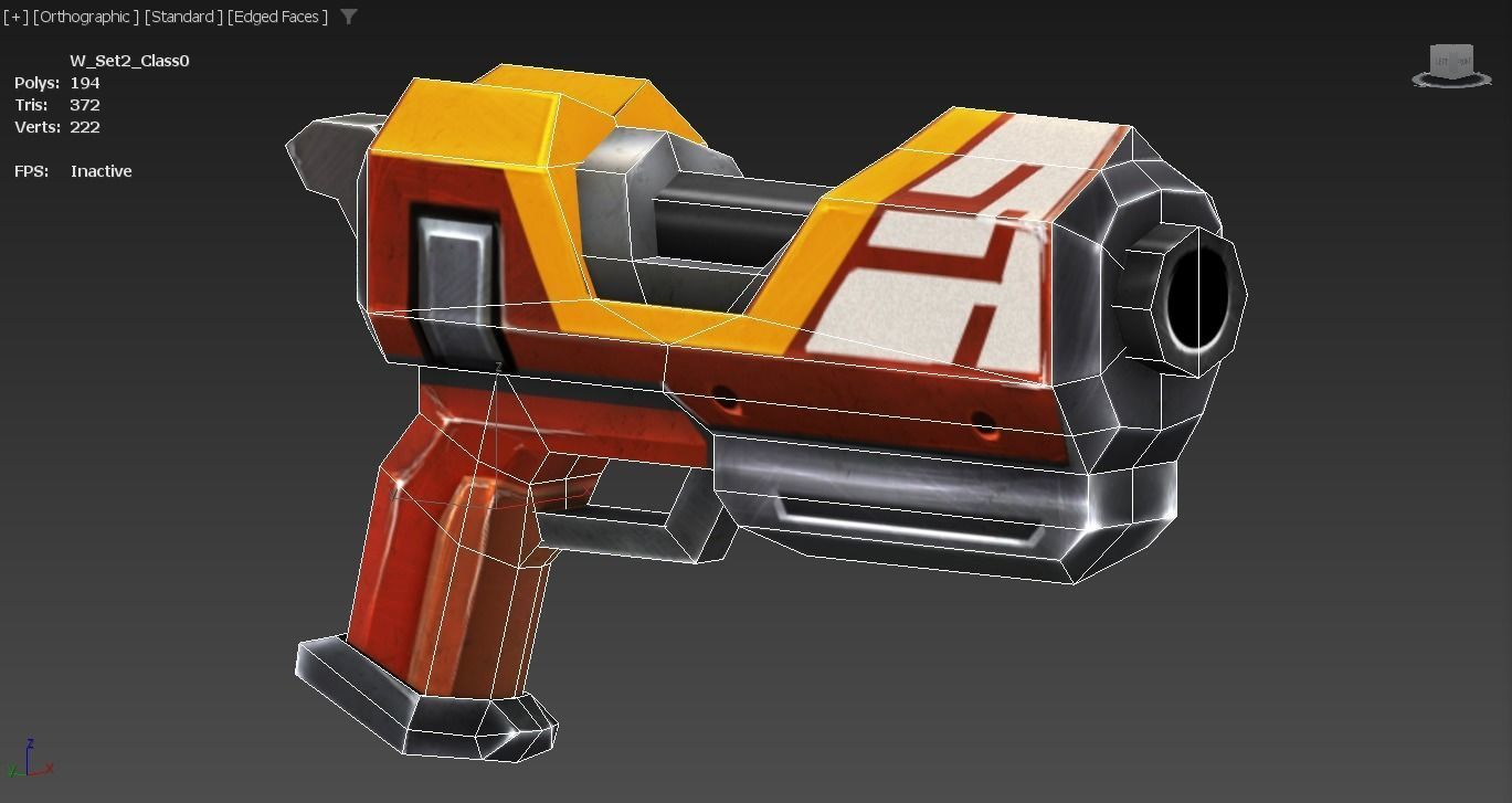 LowPoly Sci-FiCartoon Weapons Union Set Low-poly 3D model_17