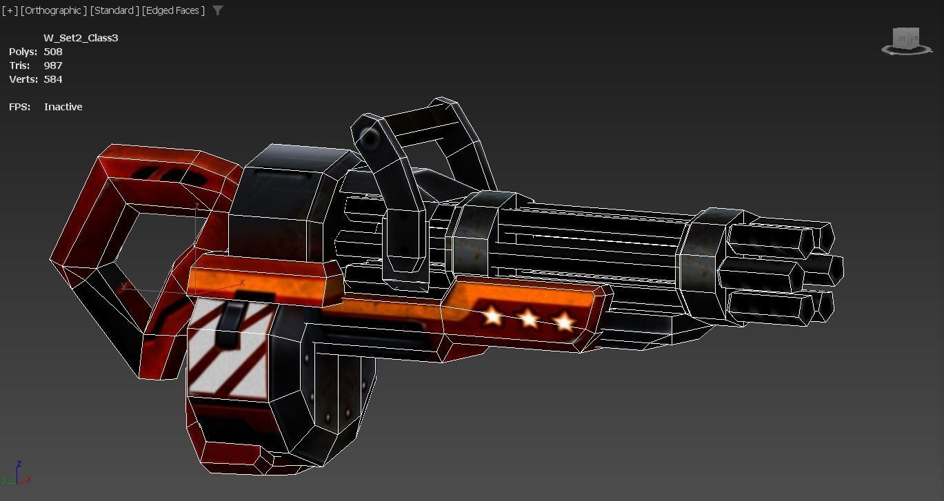 LowPoly Sci-FiCartoon Weapons Union Set Low-poly 3D model_56