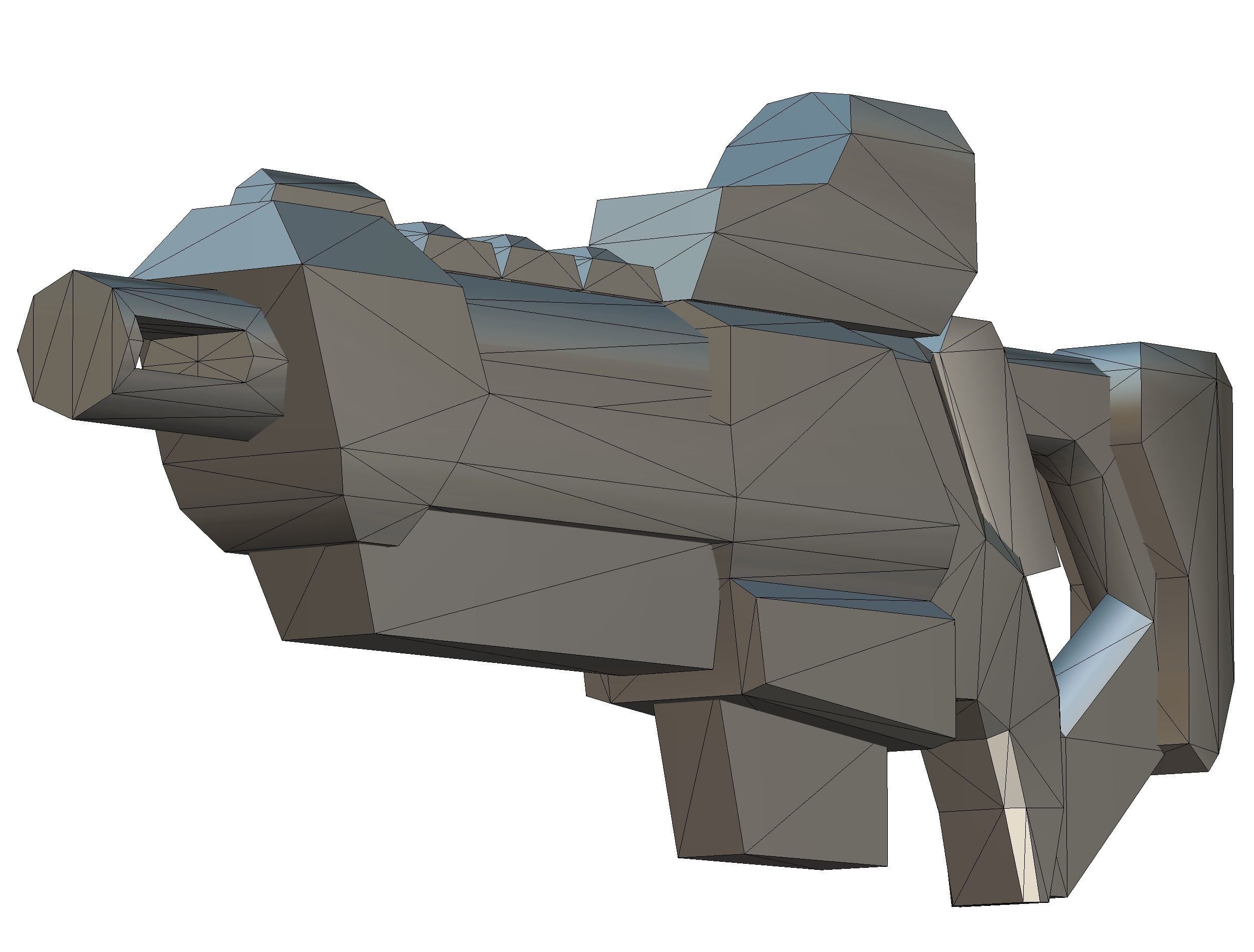 LowPoly Sci-FiCartoon Weapons Union Set Low-poly 3D model_36