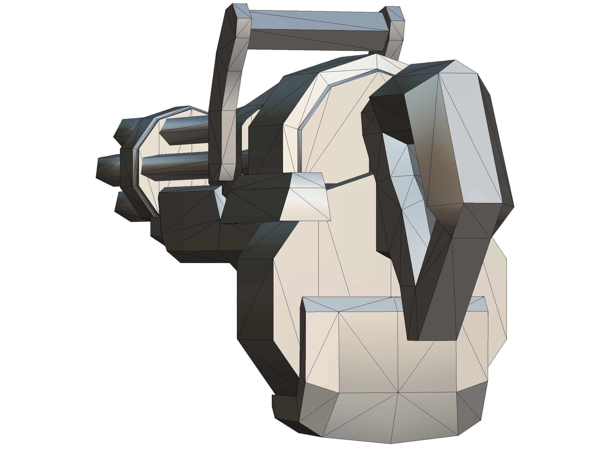 LowPoly Sci-FiCartoon Weapons Union Set Low-poly 3D model_67