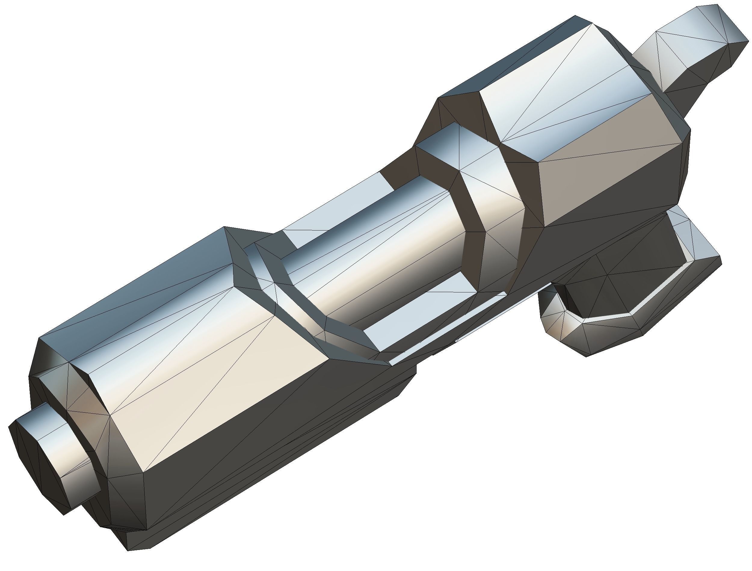 LowPoly Sci-FiCartoon Weapons Union Set Low-poly 3D model_21