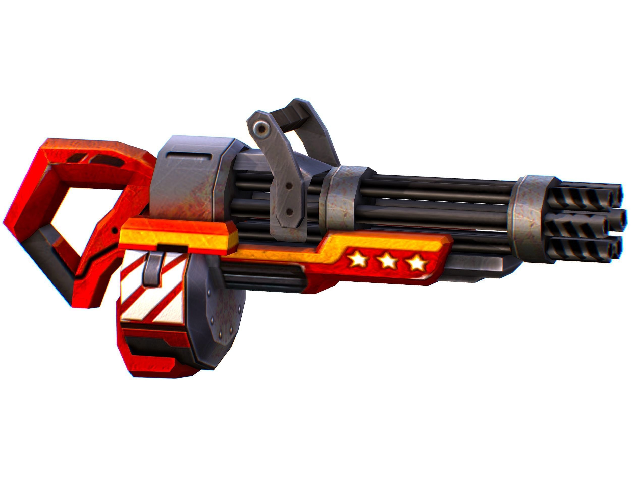 LowPoly Sci-FiCartoon Weapons Union Set Low-poly 3D model_57