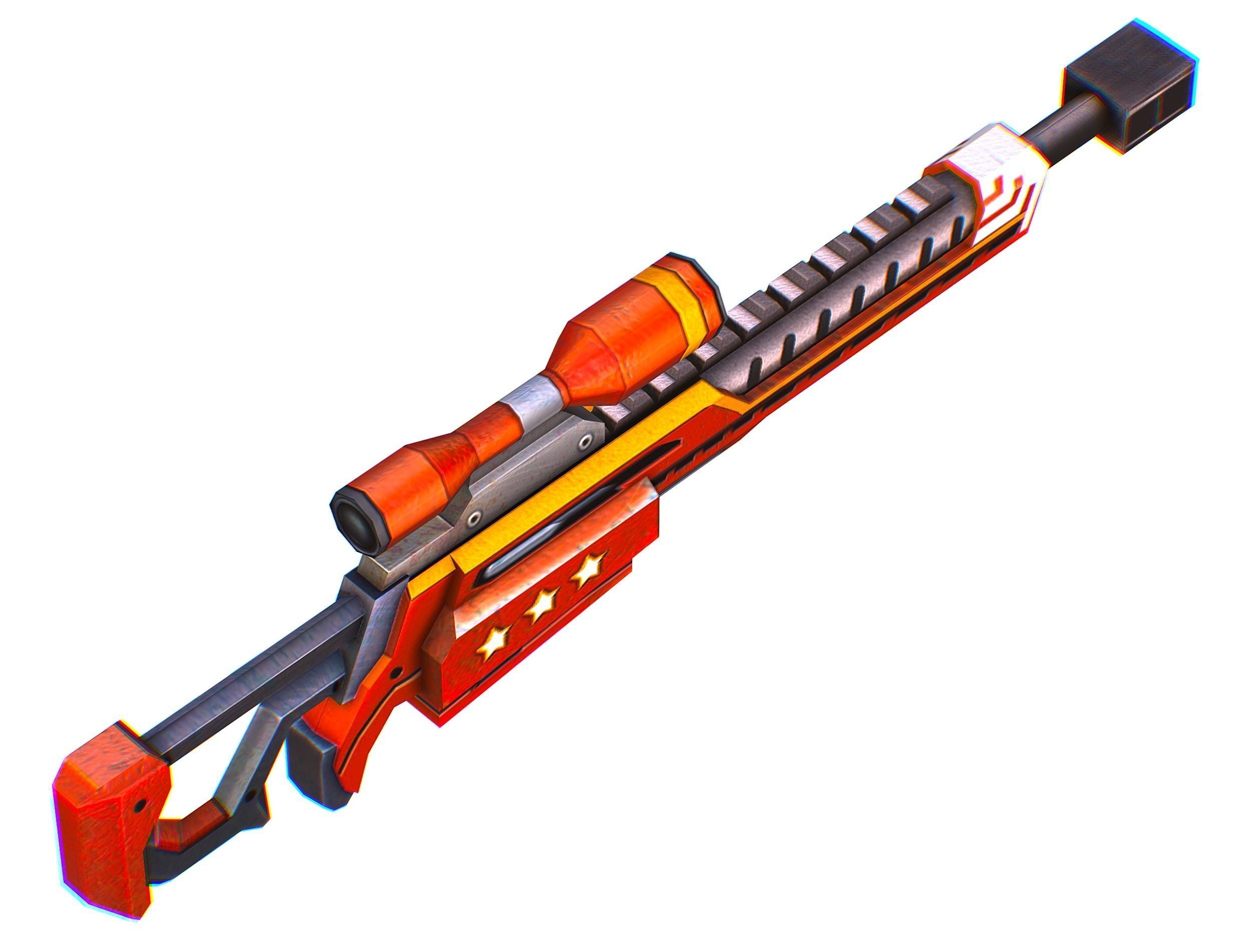 LowPoly Sci-FiCartoon Weapons Union Set Low-poly 3D model_50