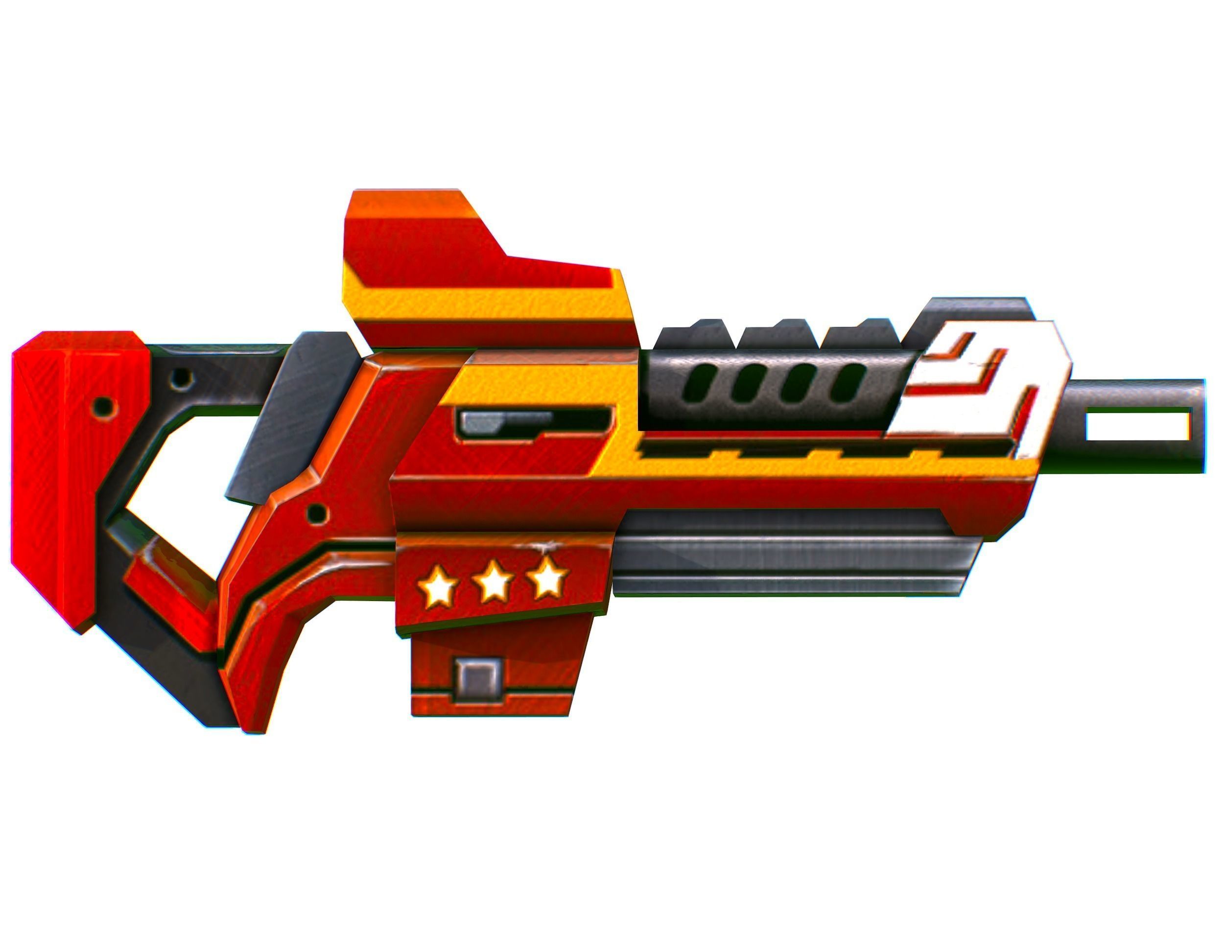 LowPoly Sci-FiCartoon Weapons Union Set Low-poly 3D model_34